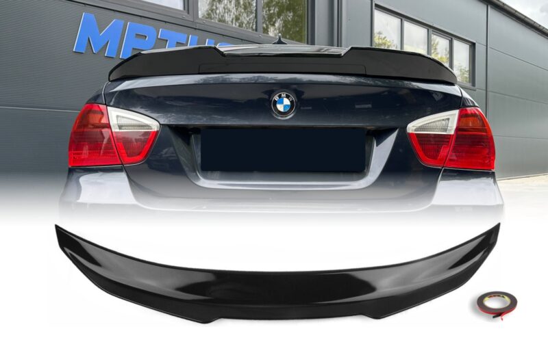 E90 PSM-stiilis pagasiruumi spoiler must läikiv