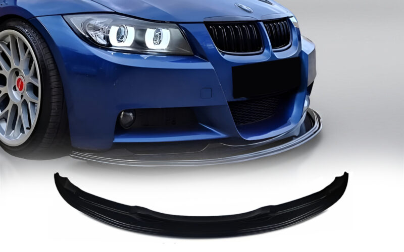 E90/E91 Pre-LCI M Performance priekinio bamperio spoileris juodas blizgus