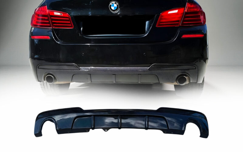 F10/F11 535i/535d aizmugurējā bampera difuzors oglekļa izskats