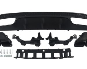 C-klases W205 Pre-Facelift difuzors C63 melns