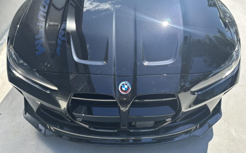 G80/G81/G82/G83 priekinio bamperio spoileris juodas blizgus - Image 3