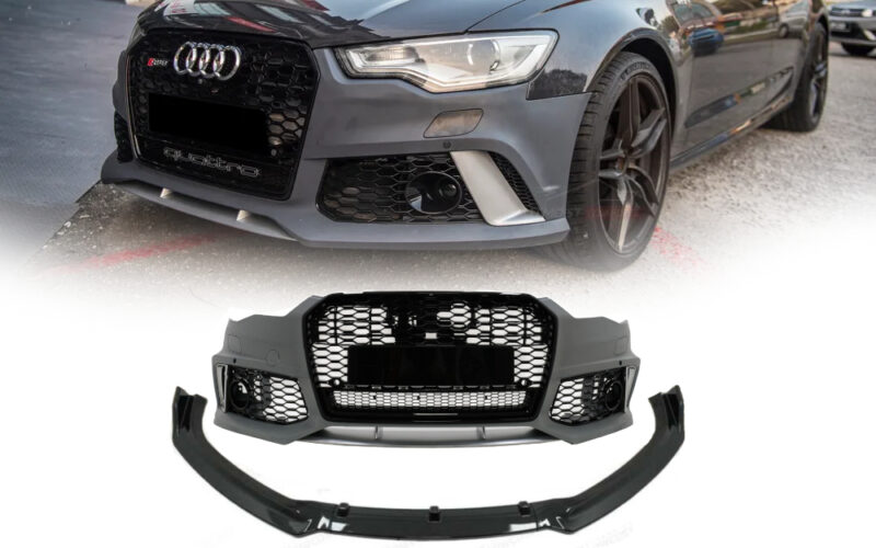 A6 C7 RS6 stila priekšējais bamperis un spoileris