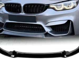 F80/F82/F83 CS stiliaus priekinio bamperio spoileris juodas blizgus