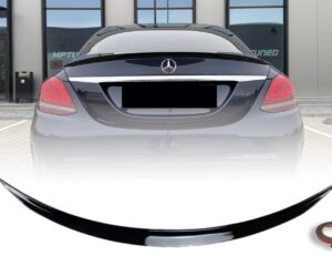 C klasės W205 AMG stiliaus bagažinės spoileris juodas blizgus
